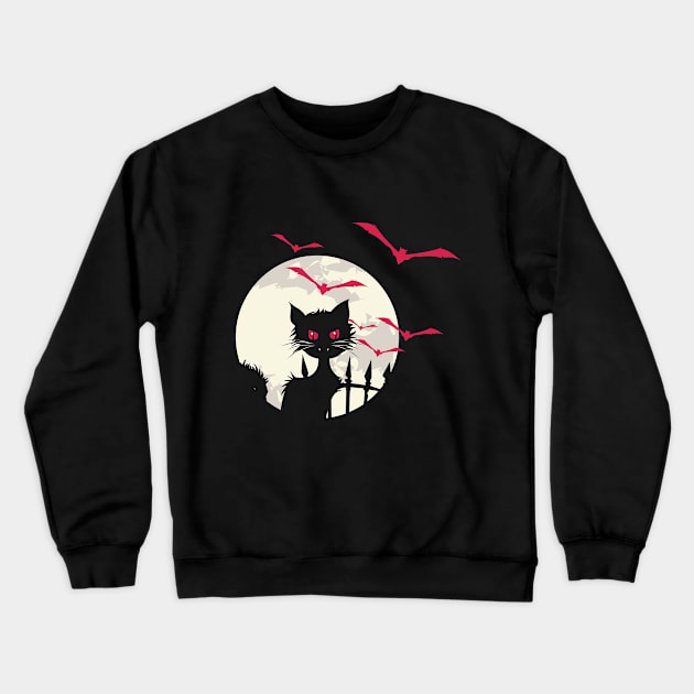 Vampire Cat Crewneck Sweatshirt by GoshaDron